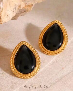 Elysian Onyx Drop Earrings