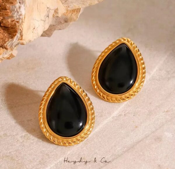 Elysian Onyx Drop Earrings
