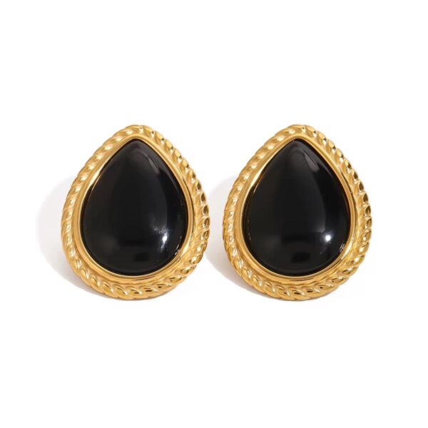 Elysian Onyx Drop Earrings - Image 4