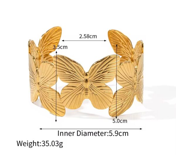Butterfly Cuff Bracelet - Image 4