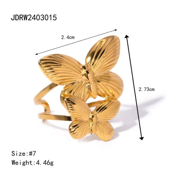 Butterfly Cuff Ring - Image 2