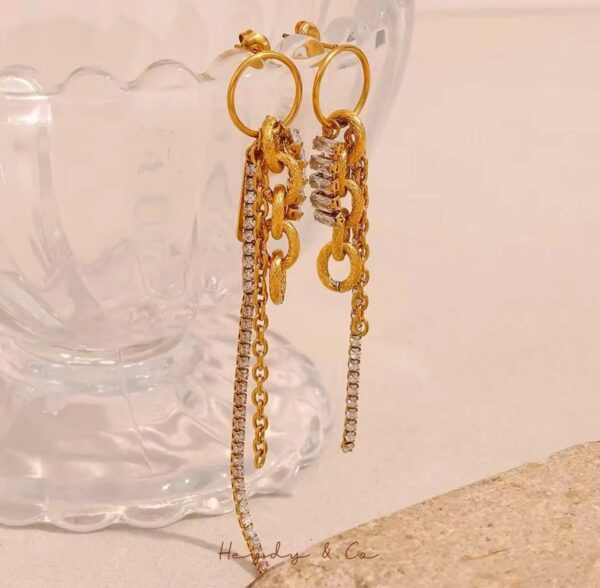 Zircon Gold stud Earrings