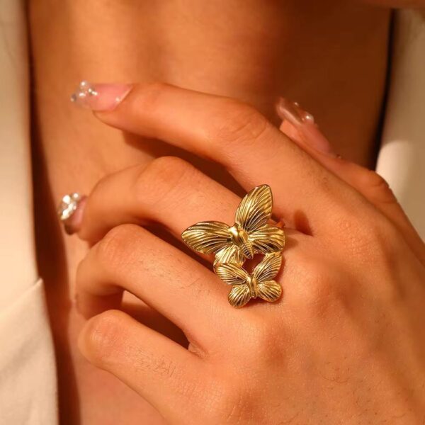 Butterfly Cuff Ring - Image 2