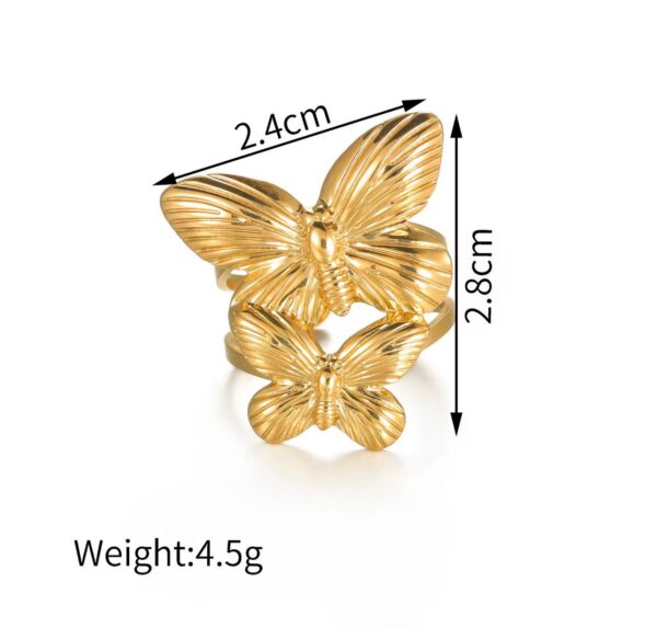 Butterfly Cuff Ring - Image 5