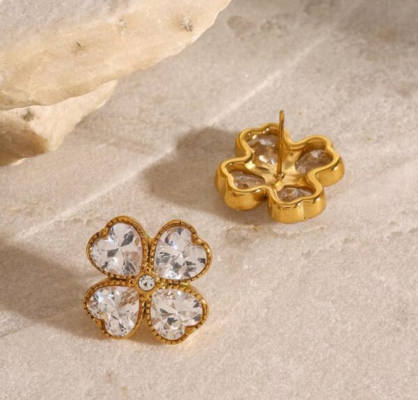 Crystal Bloom Earrings - Image 2
