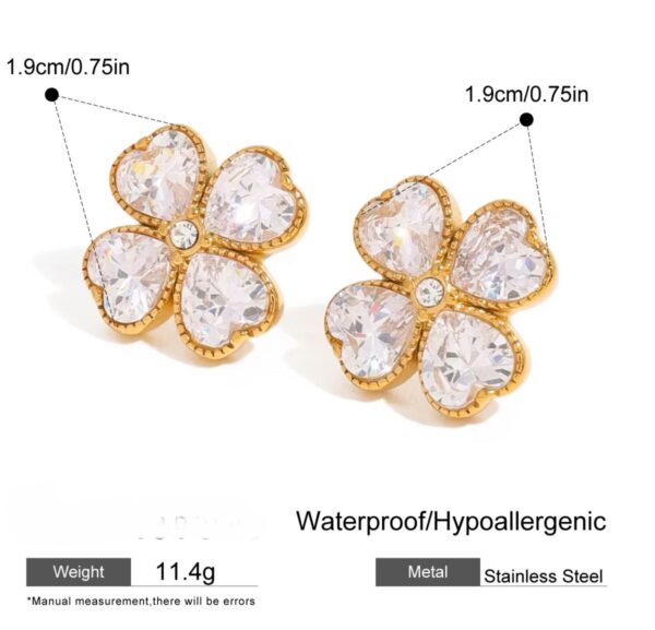 Crystal Bloom Earrings - Image 3