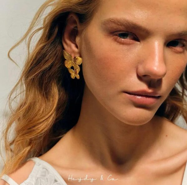 Double butterfly Earrings - Image 2