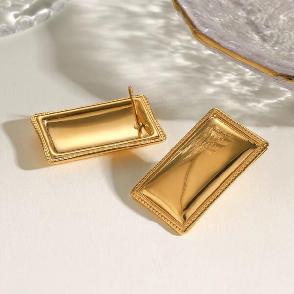 Gilded Frame Earrings - Image 2