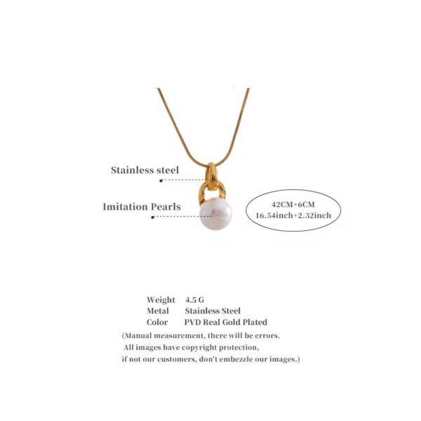 Golden Aura Pearl Necklace - Image 3
