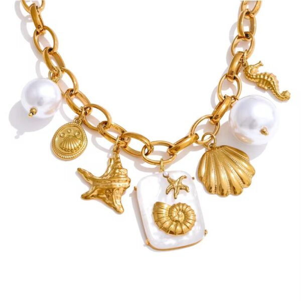 Golden Tides Charm Necklace