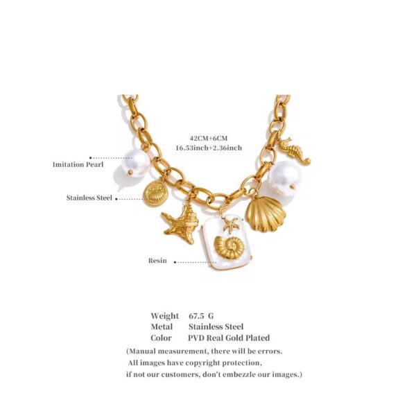 Golden Tides Charm Necklace - Image 4