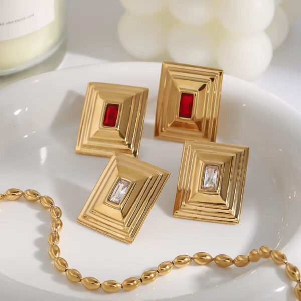 Power Frame Earrings - Image 4