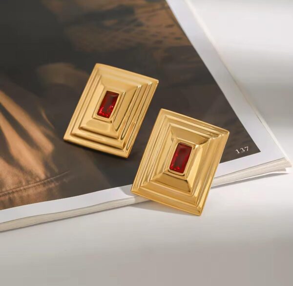 Power Frame Earrings - Image 3