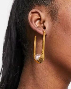 Sculpted Glow Pearl Earrings