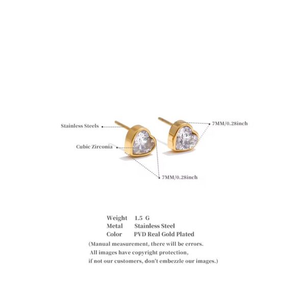 Sweetheart Sparkle Studs - Image 3