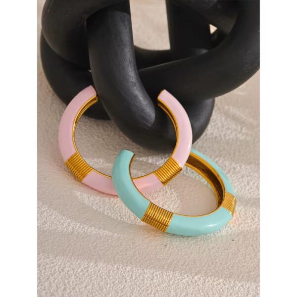 The La Riviera Enamel Bangles - Image 5