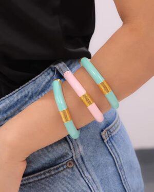 The La Riviera Enamel Bangles