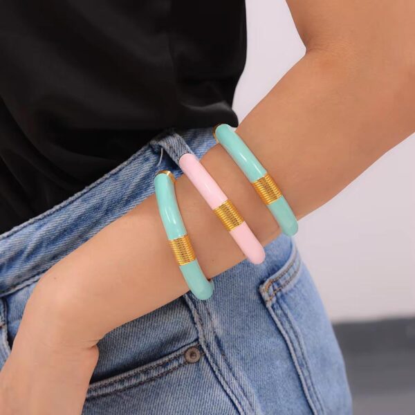 The La Riviera Enamel Bangles