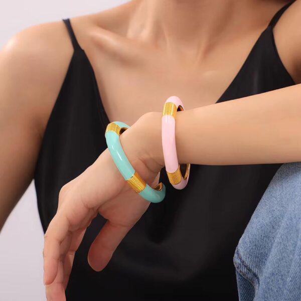 The La Riviera Enamel Bangles - Image 2