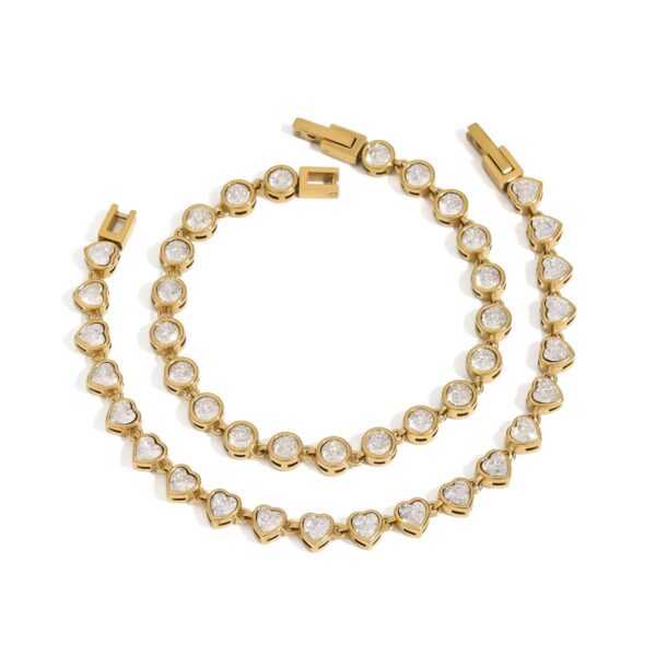 Heart-cut zirconia bracelet - Image 3