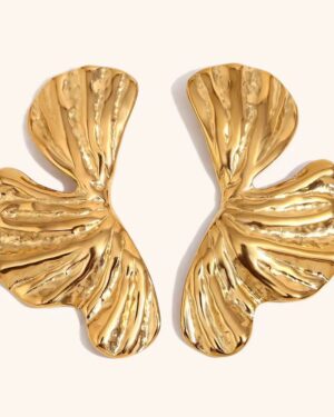 Ginkgo Gold Earrings