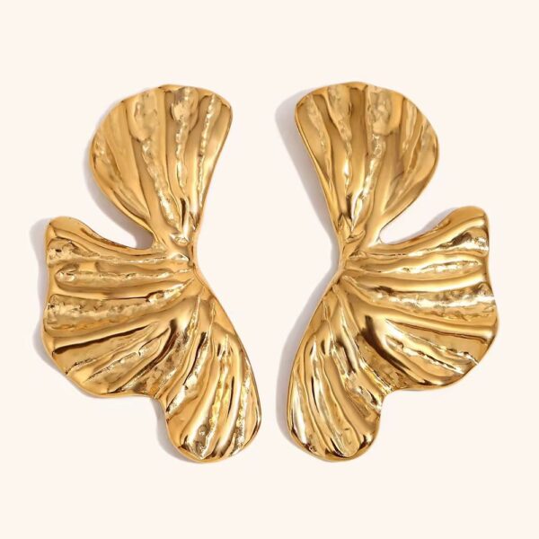 Ginkgo Gold Earrings