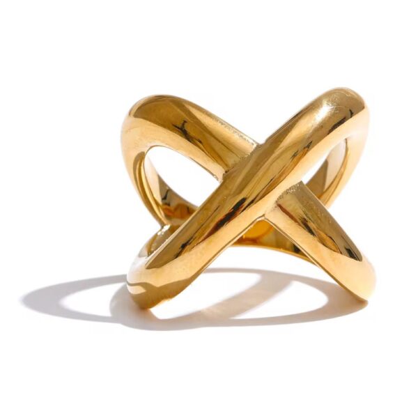 Golden Crossover Ring