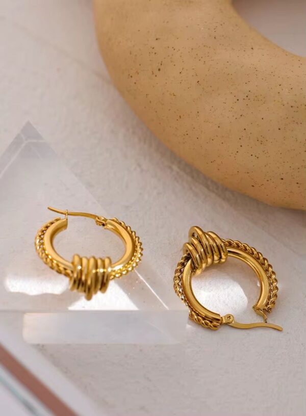 Golden Orbit Hoops - Image 4
