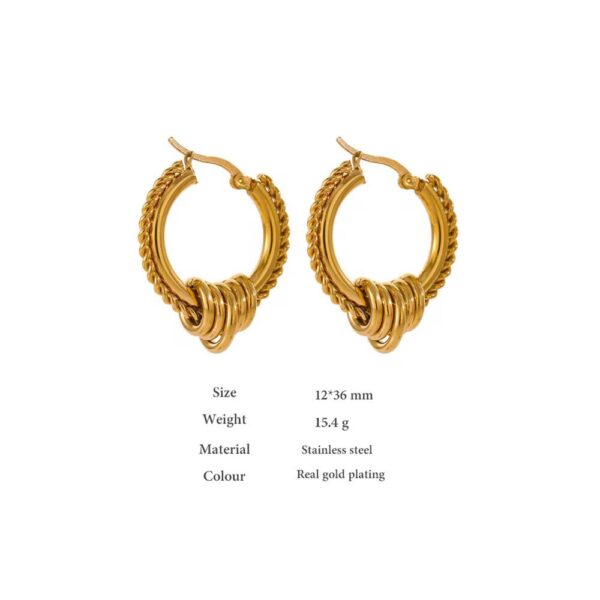 Golden Orbit Hoops - Image 5