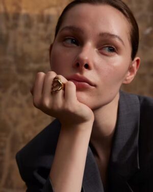 Sculpted Layers Statement Ring
