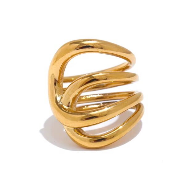 Sculpted Layers Statement Ring - Image 2
