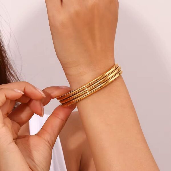 TriLine Gold Cuff - Image 4