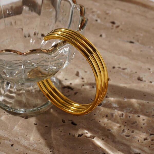 TriLine Gold Cuff - Image 2