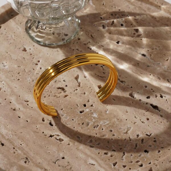 TriLine Gold Cuff - Image 3