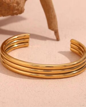 TriLine Gold Cuff