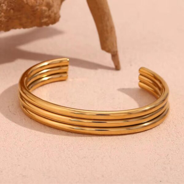 TriLine Gold Cuff