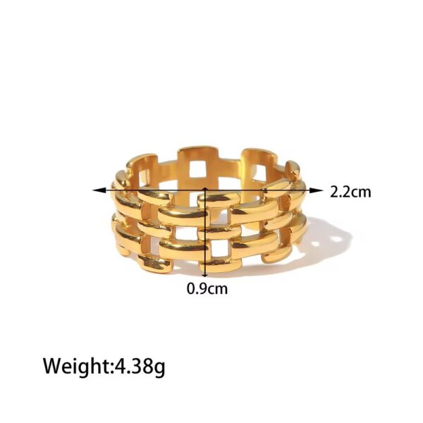 Golden Link Statement Ring - Image 2