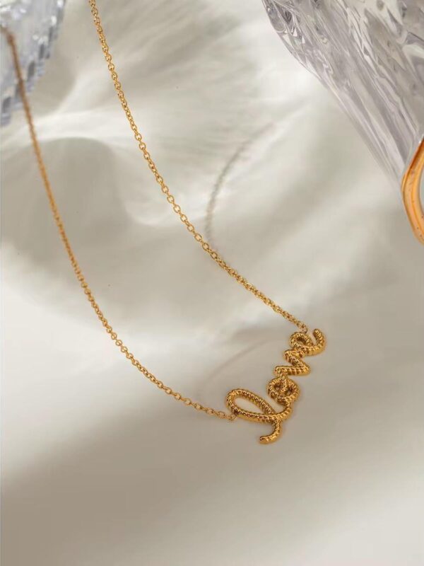 Love Script Necklace - Image 2
