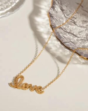 Love Script Necklace