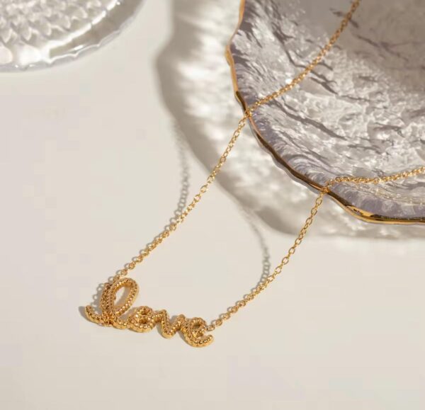 Love Script Necklace