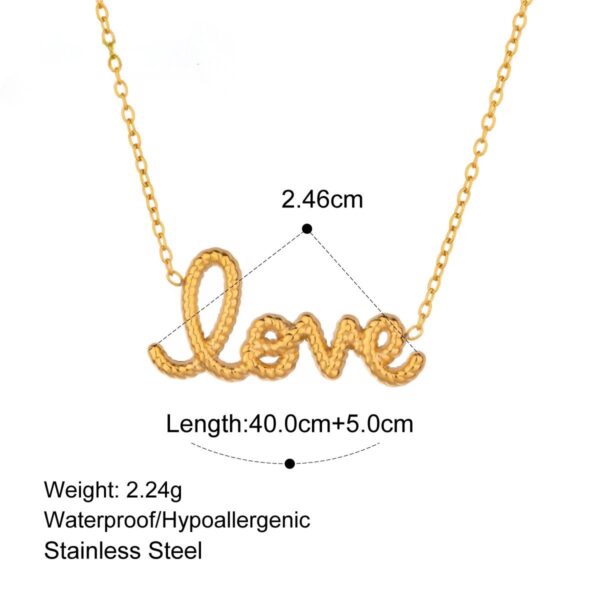 Love Script Necklace - Image 3