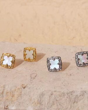 Heirloom Pearl Clover Studs