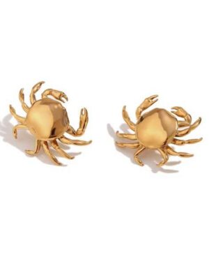 Golden Tide Crab Earrings