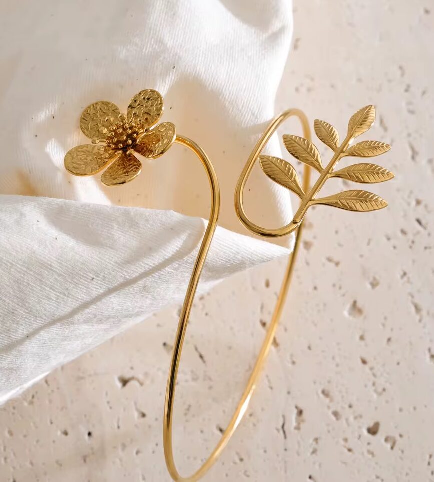 Golden Bloom Arm Cuff - Image 2