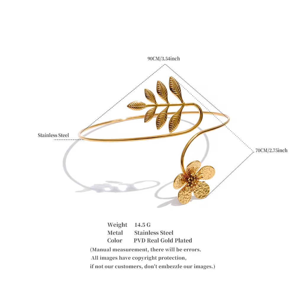 Golden Bloom Arm Cuff - Image 3